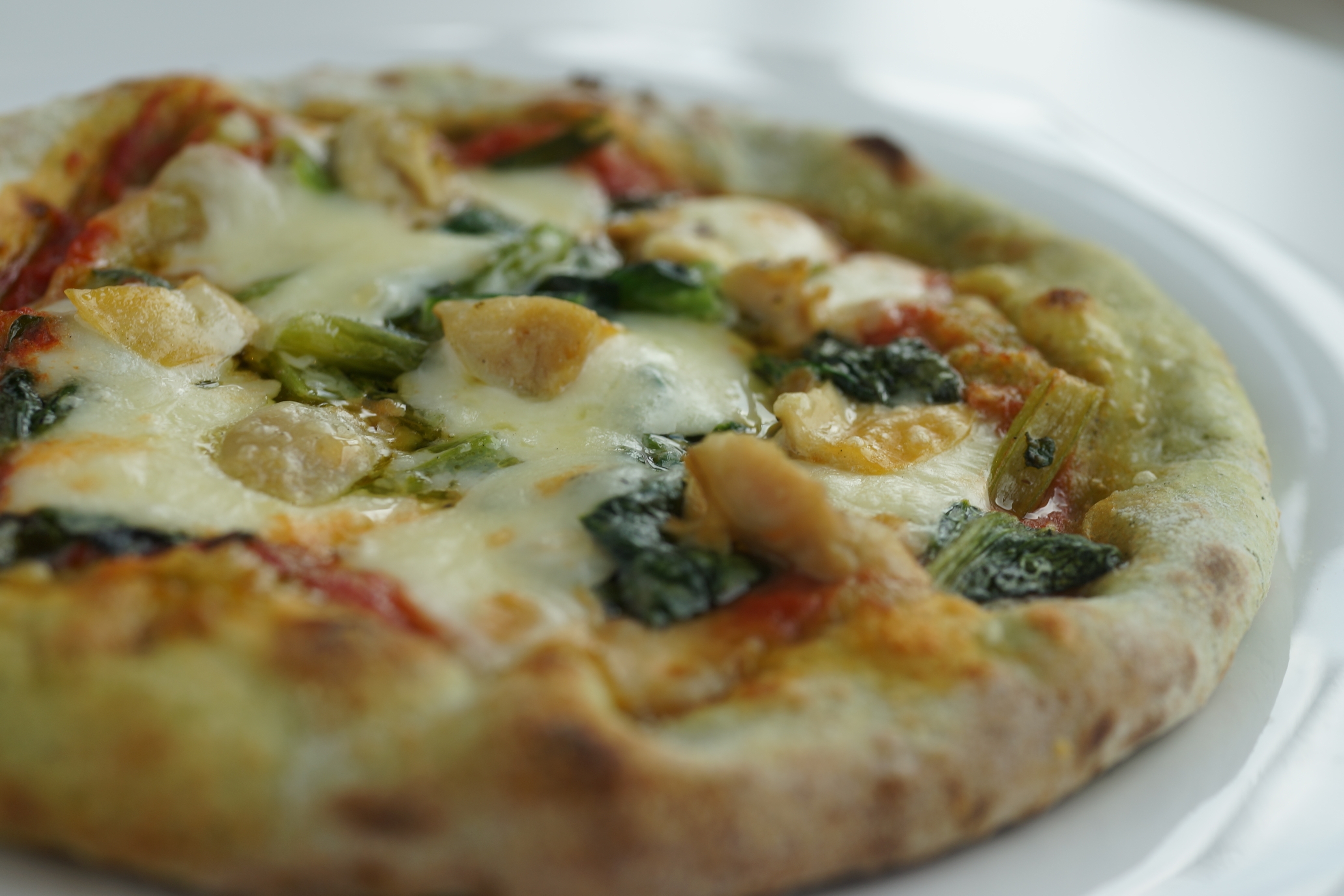 小松菜とホンビノスのピッツァ